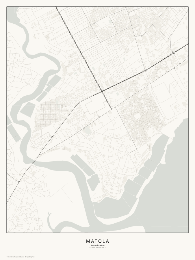 Matola map poster, classic style