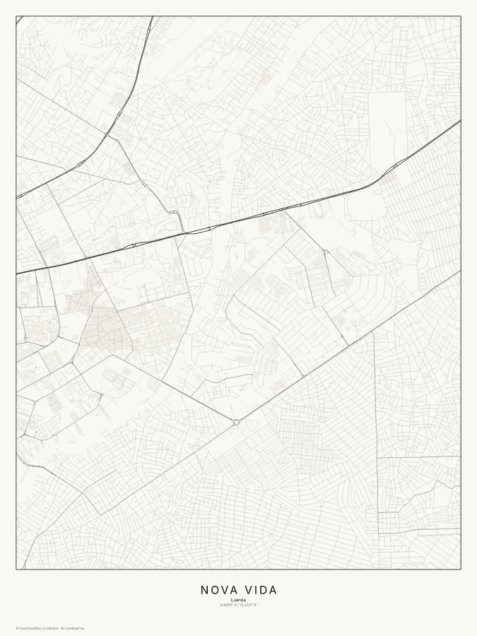Nova Vida map poster, classic style