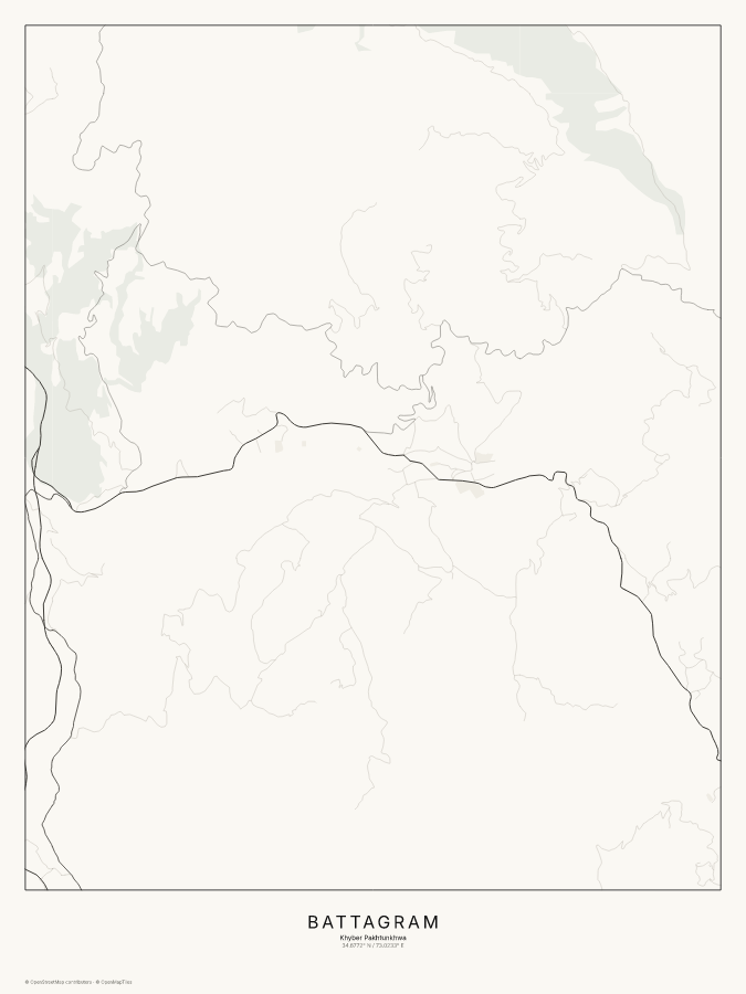 Battagram map poster, classic style