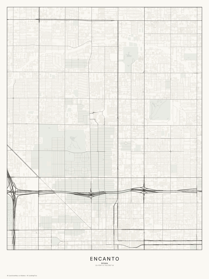 Encanto map poster, classic style