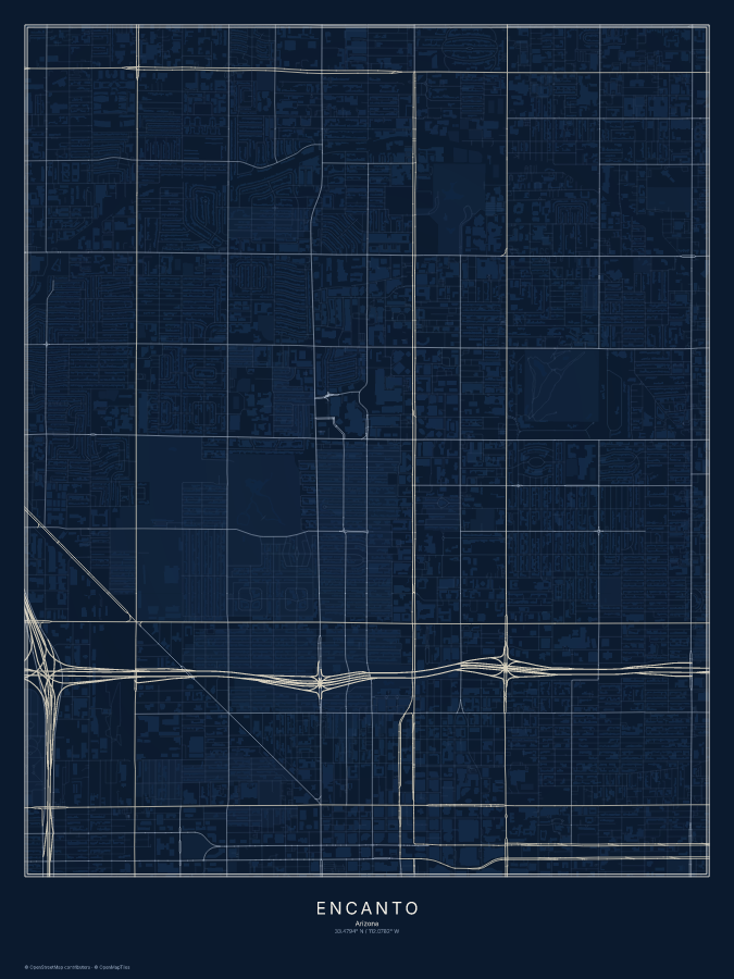 Encanto map poster, midnight style