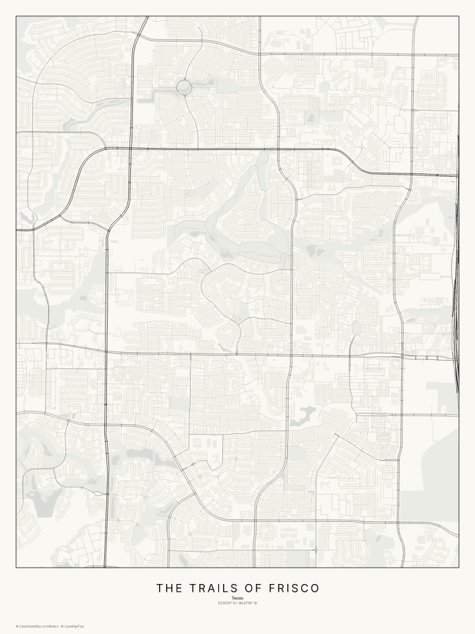 The Trails of Frisco map poster, classic style