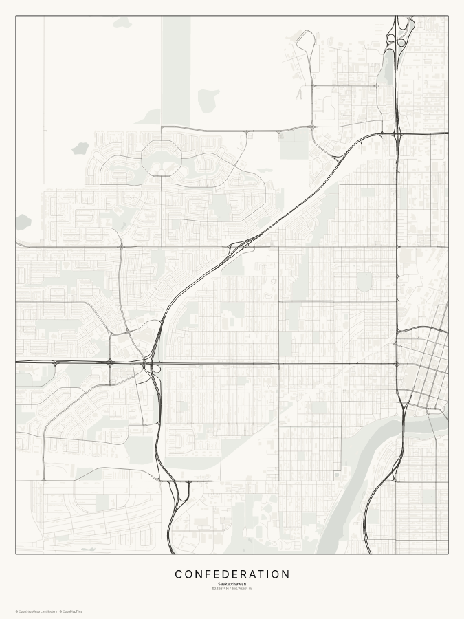Confederation map poster, classic style