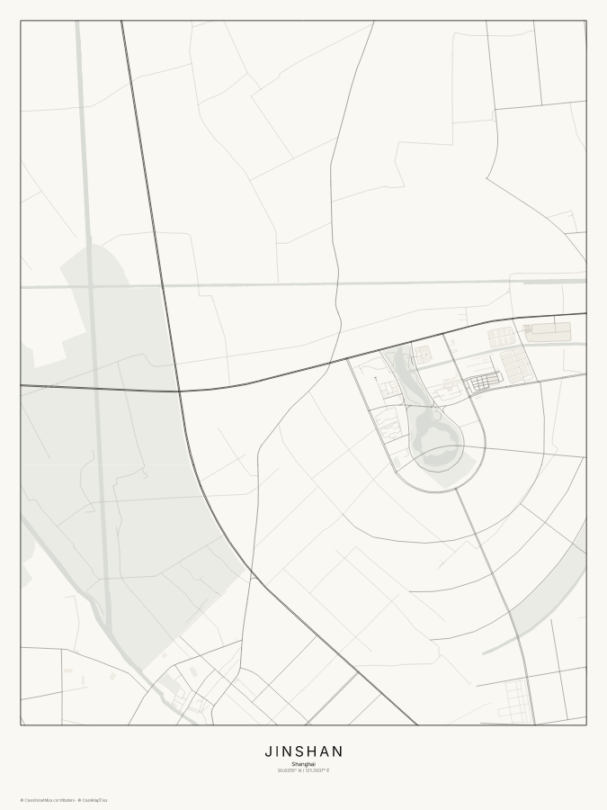 Jinshan map poster, classic style