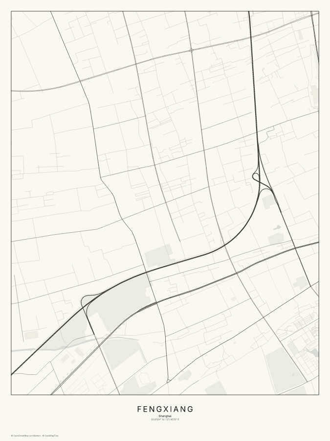 Fengxiang map poster, classic style