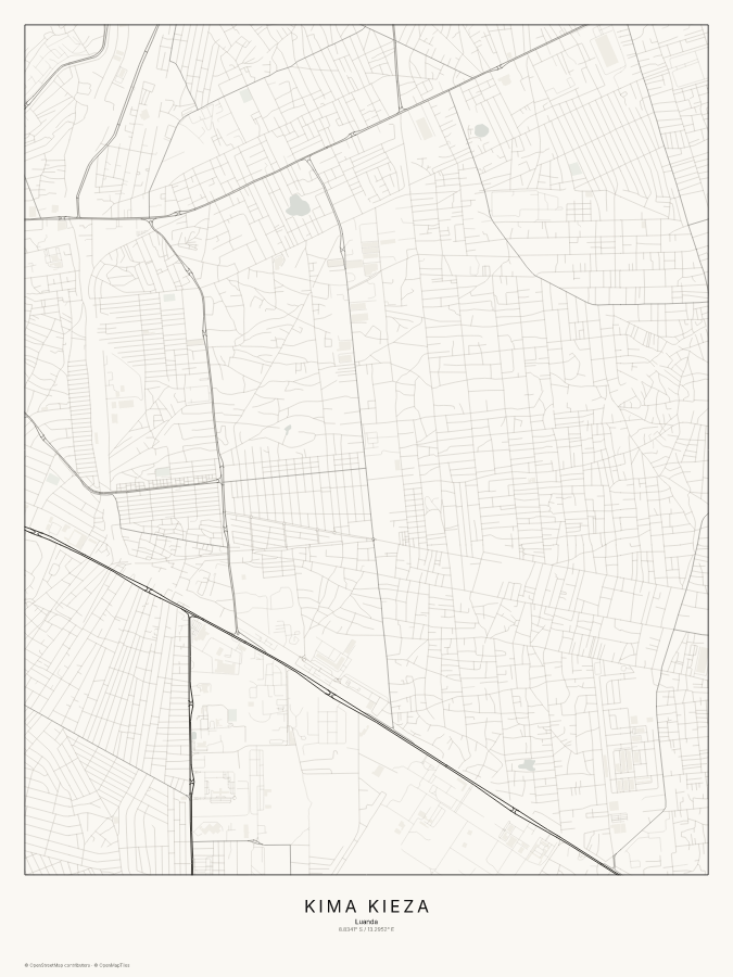 Kima Kieza map poster, classic style