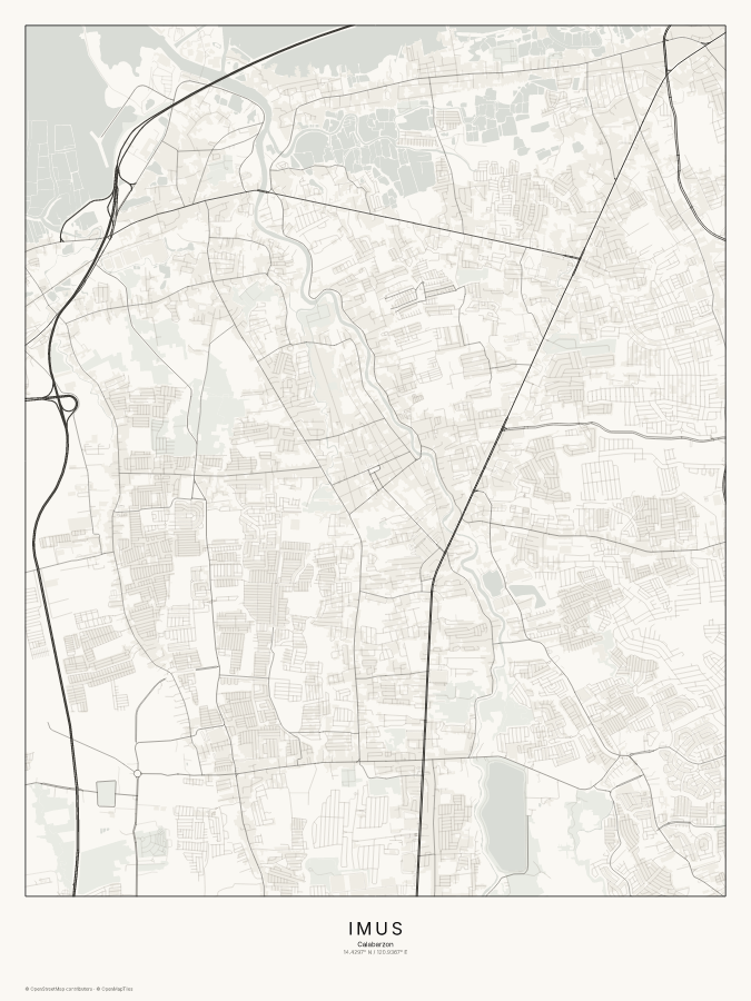 Imus map poster, classic style
