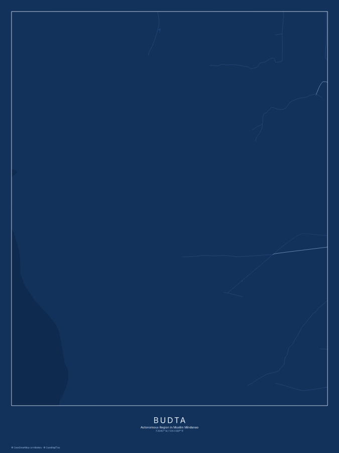 Budta map poster, blueprint style