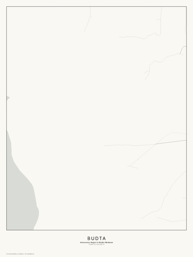 Budta map poster, classic style