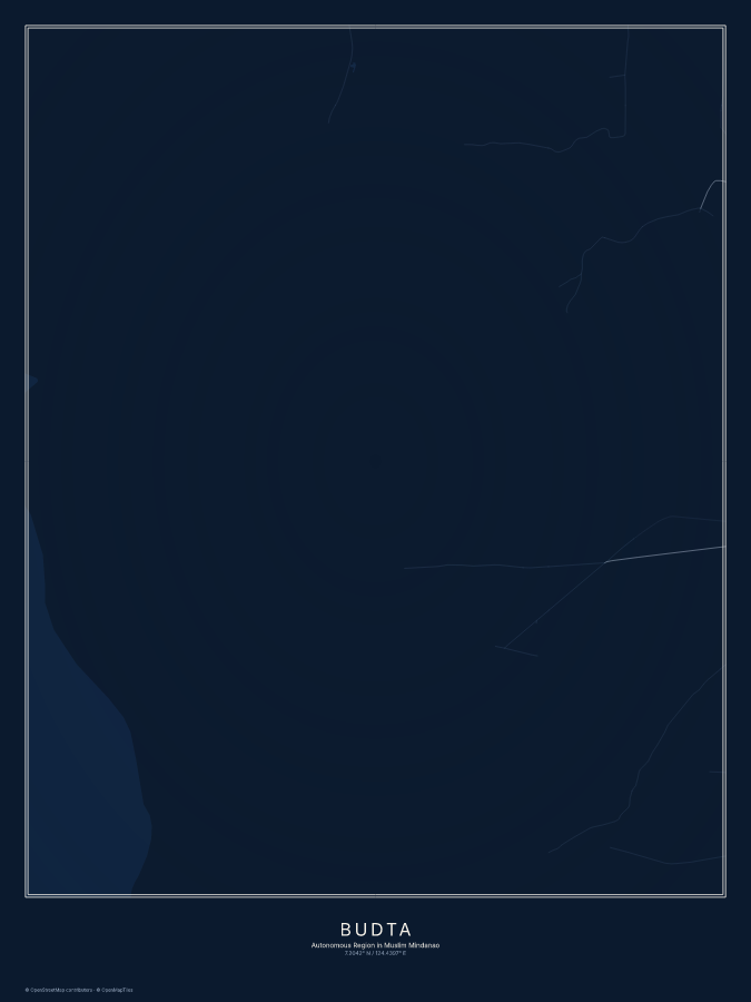 Budta map poster, midnight style