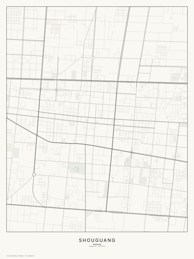 Shouguang map poster, classic style