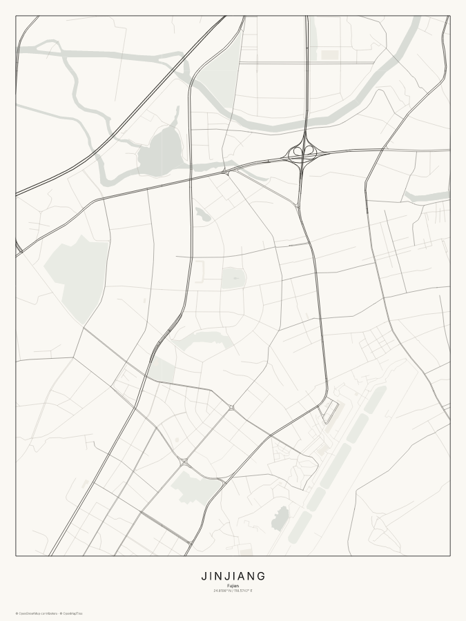 Jinjiang map poster, classic style