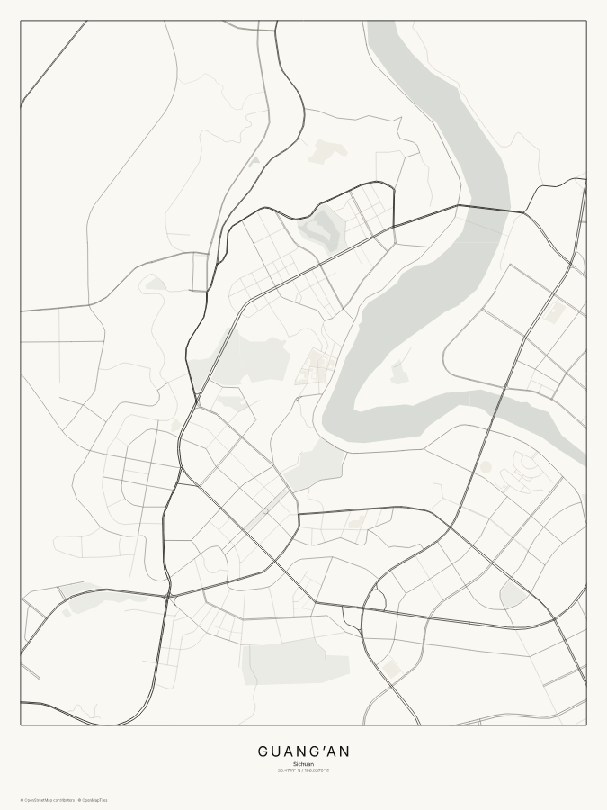 Guang’an map poster, classic style