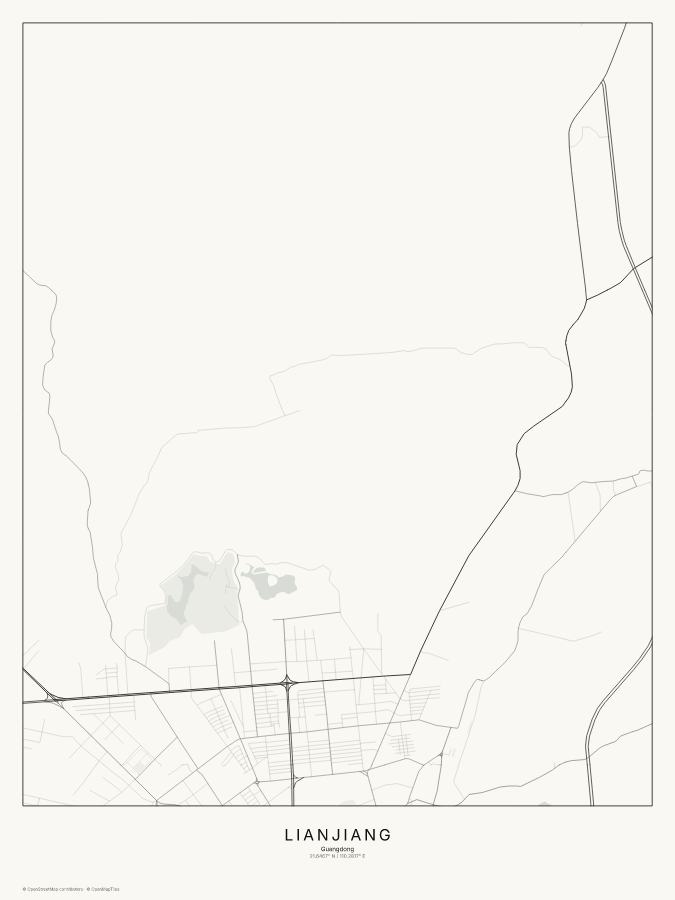 Lianjiang map poster, classic style