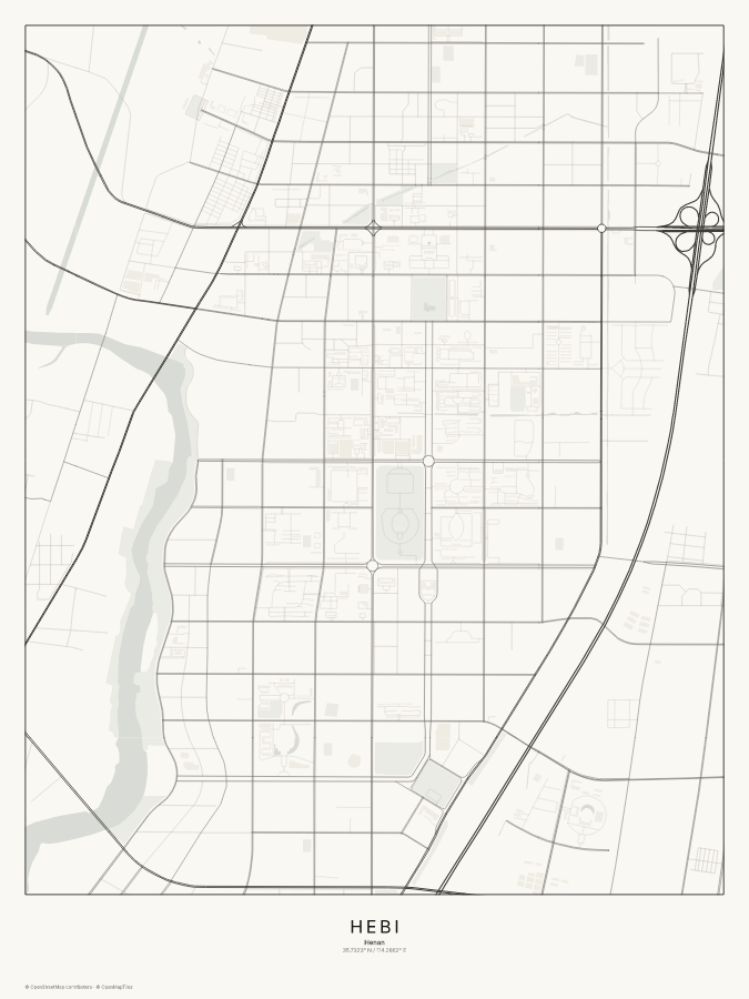 Hebi map poster, classic style