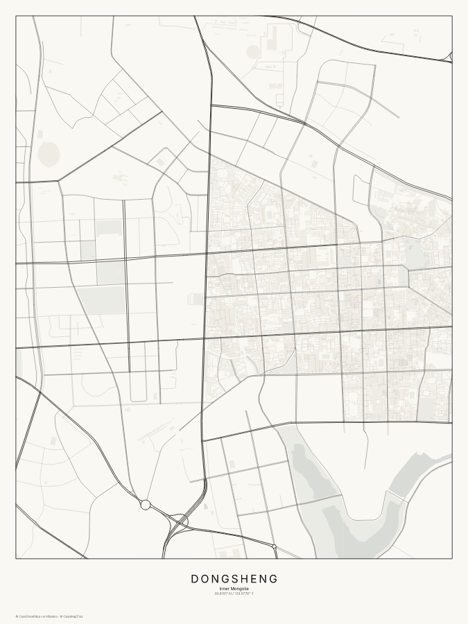 Dongsheng map poster, classic style
