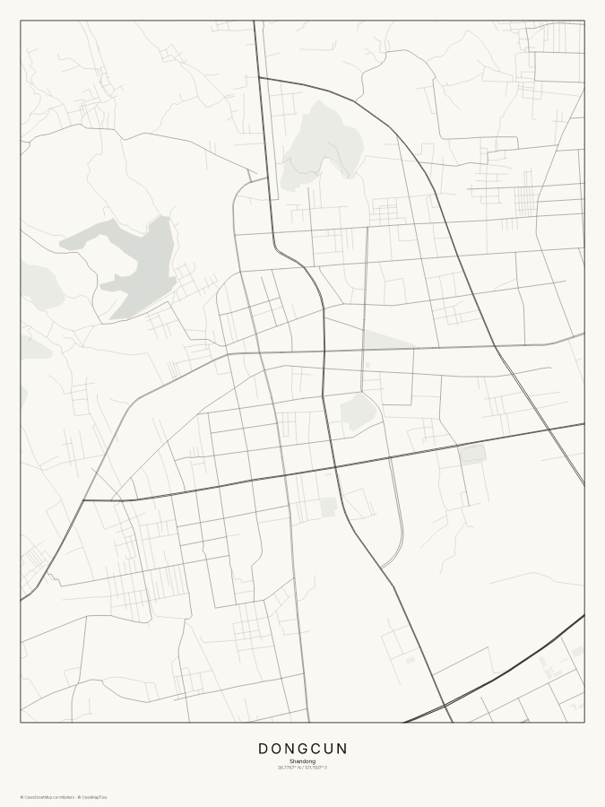 Dongcun map poster, classic style
