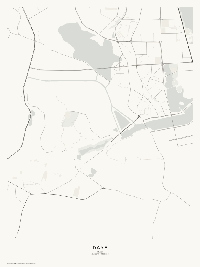 Daye map poster, classic style