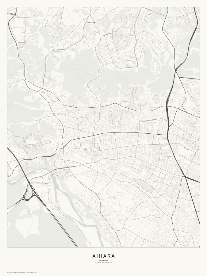 Aihara map poster, classic style
