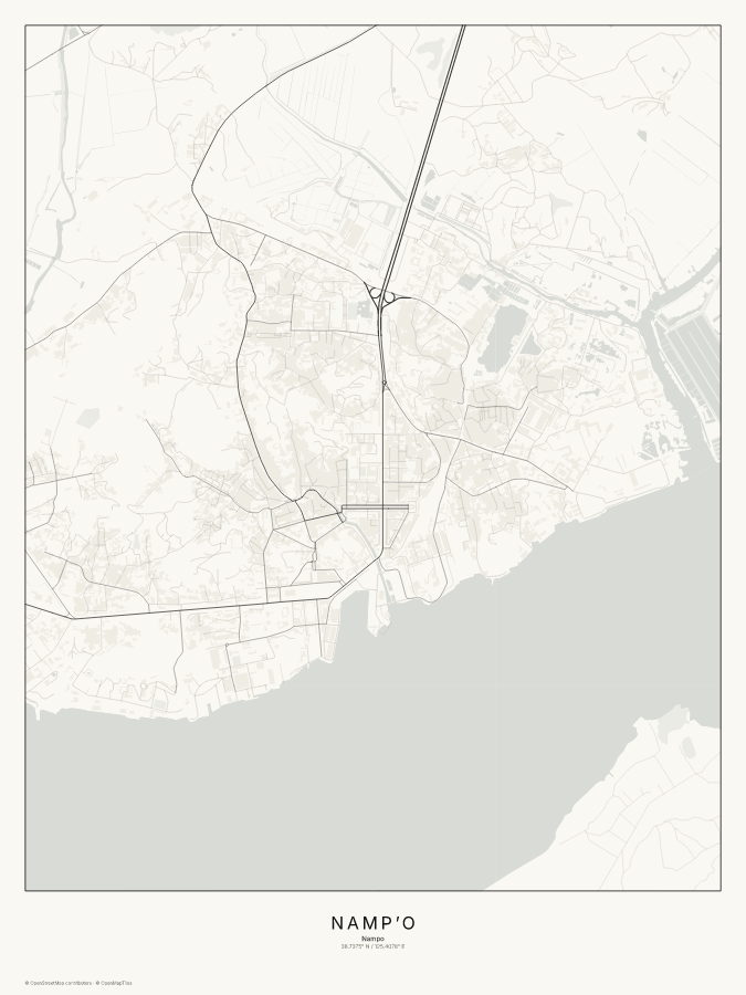 Namp’o map poster, classic style