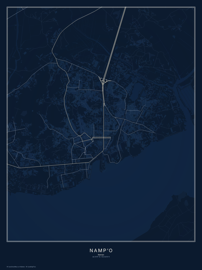 Namp’o map poster, midnight style