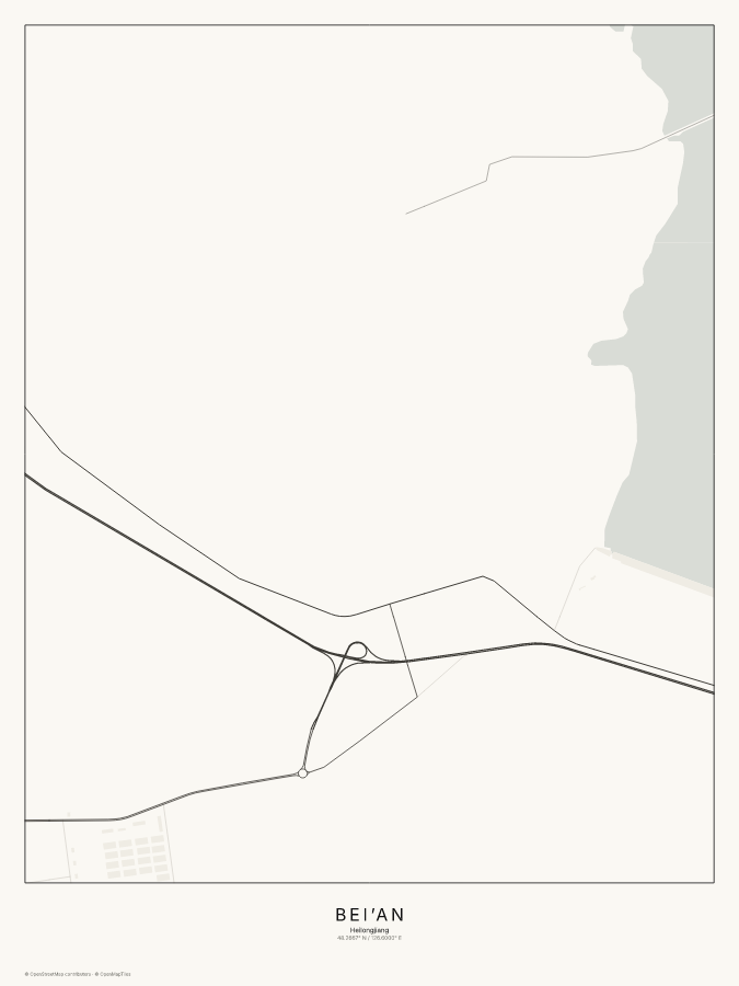 Bei’an map poster, classic style