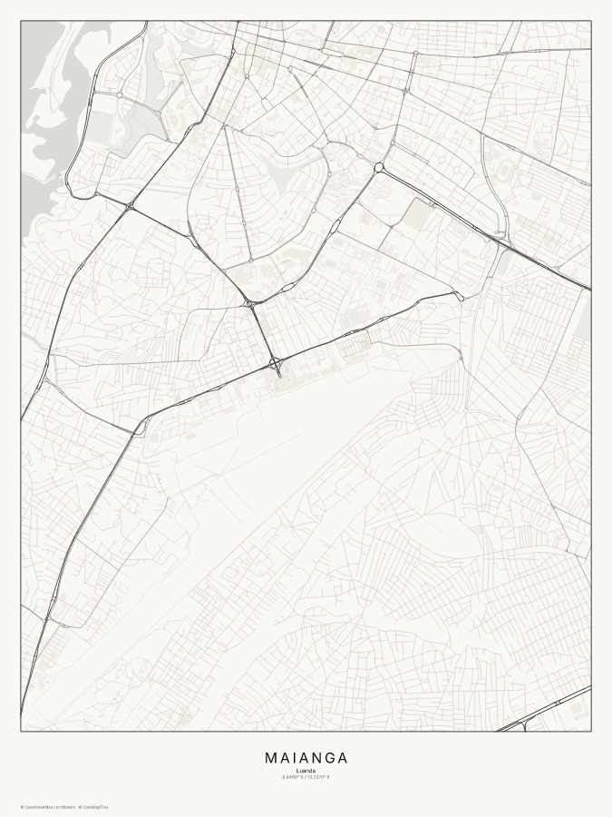 Maianga map poster, classic style