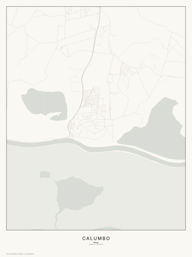 Calumbo map poster, classic style