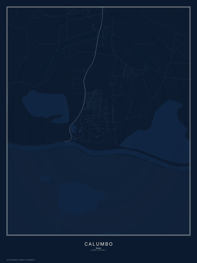 Calumbo map poster, midnight style