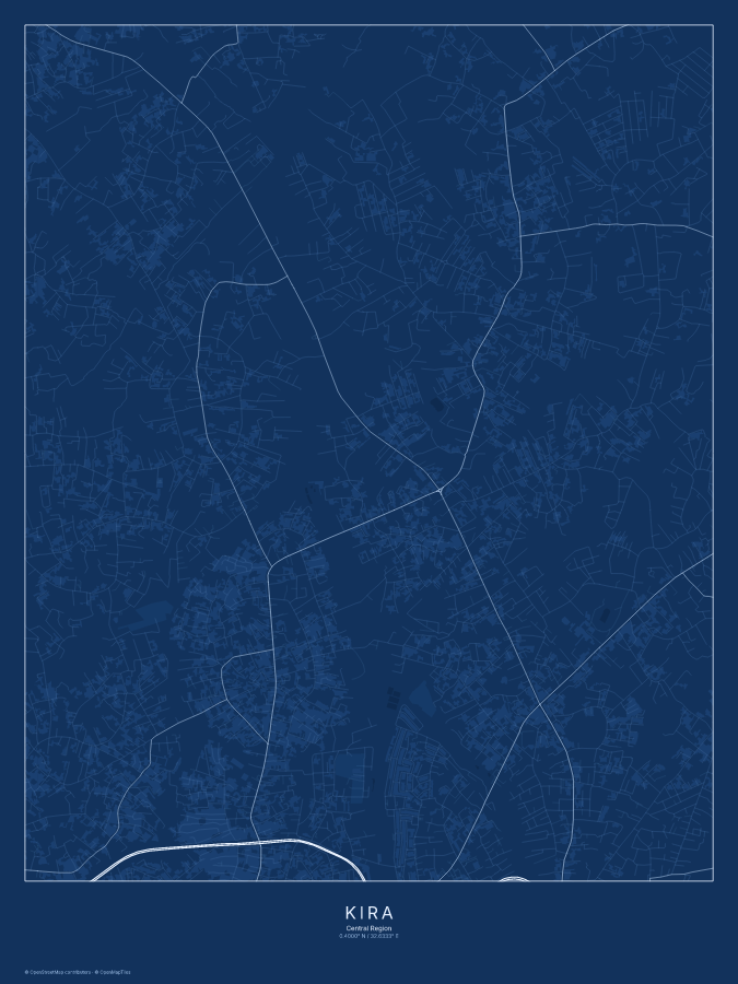 Kira map poster, blueprint style