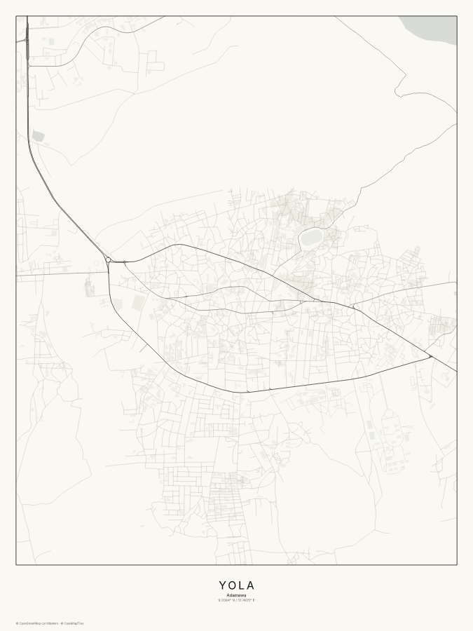 Yola map poster, classic style