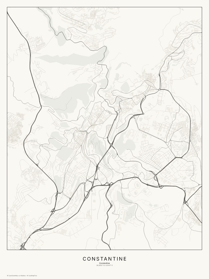 Constantine map poster, classic style