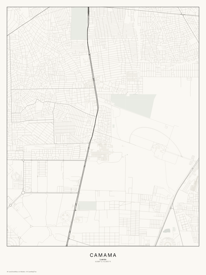 Camama map poster, classic style