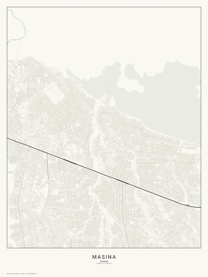 Masina map poster, classic style