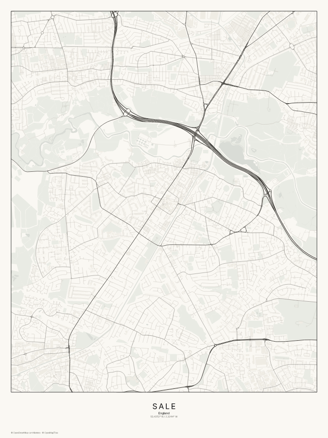 Sale map poster, classic style
