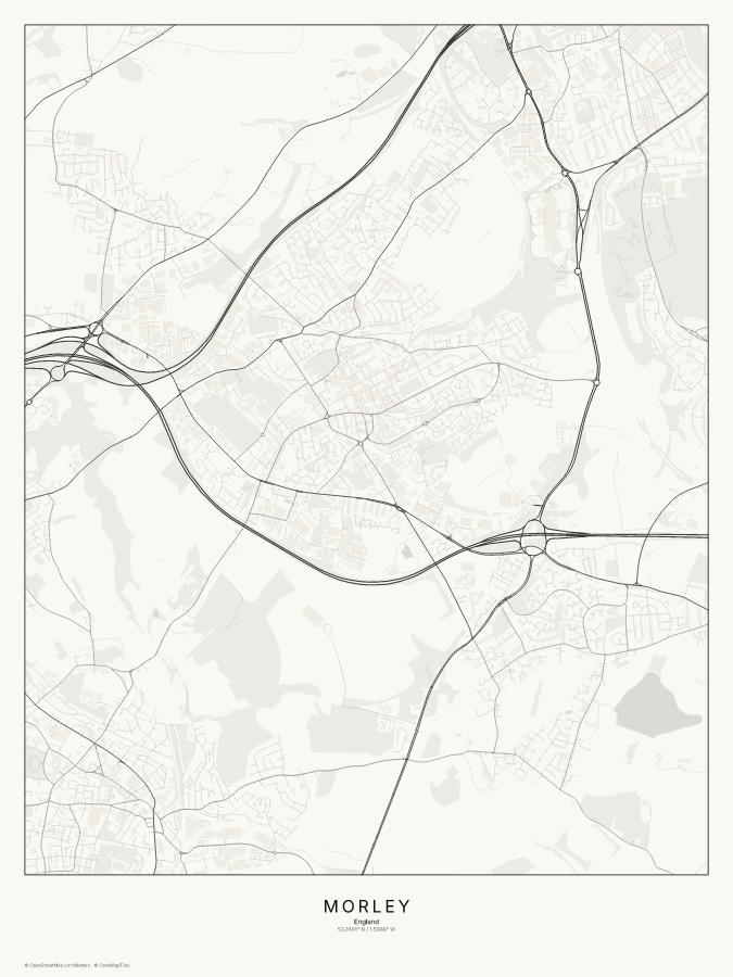 Morley map poster, classic style