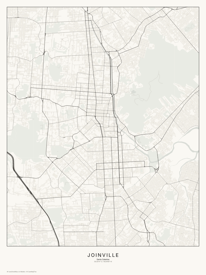 Joinville map poster, classic style
