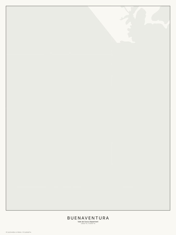 Buenaventura map poster, classic style