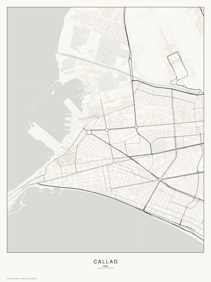Callao map poster, classic style