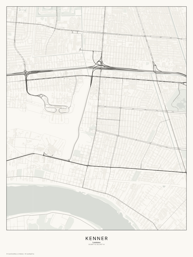 Kenner map poster, classic style