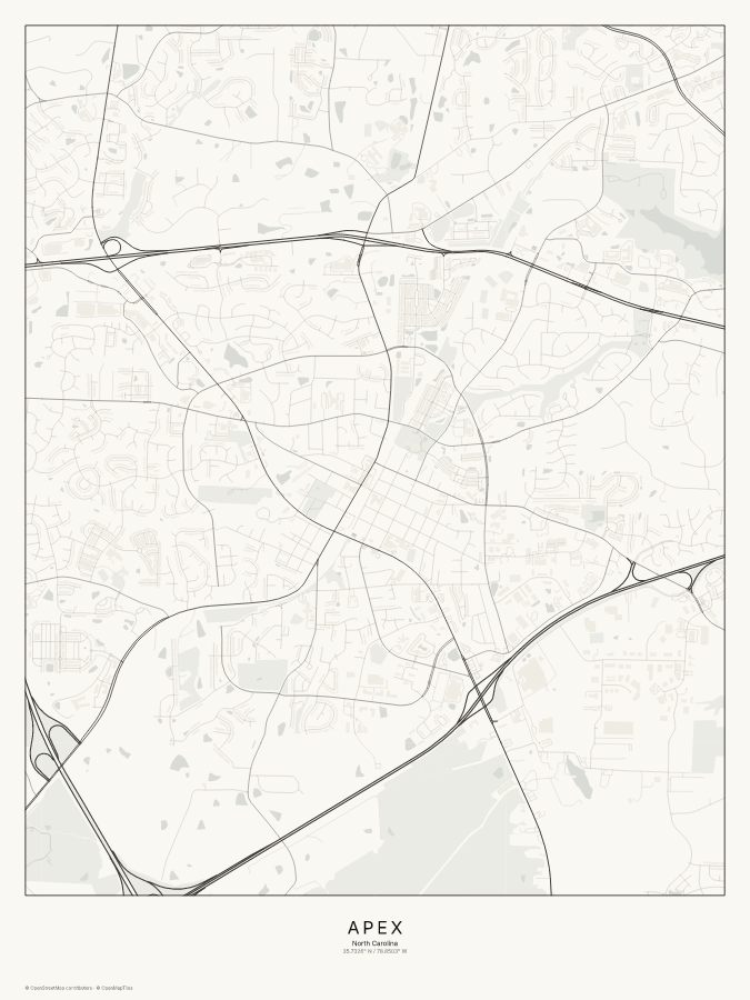 Apex map poster, classic style