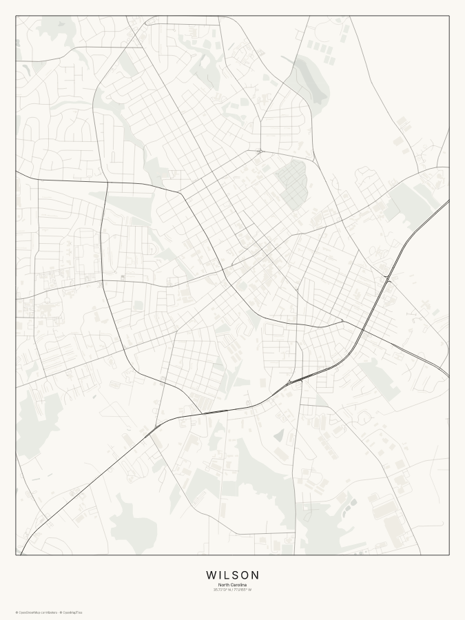 Wilson map poster, classic style