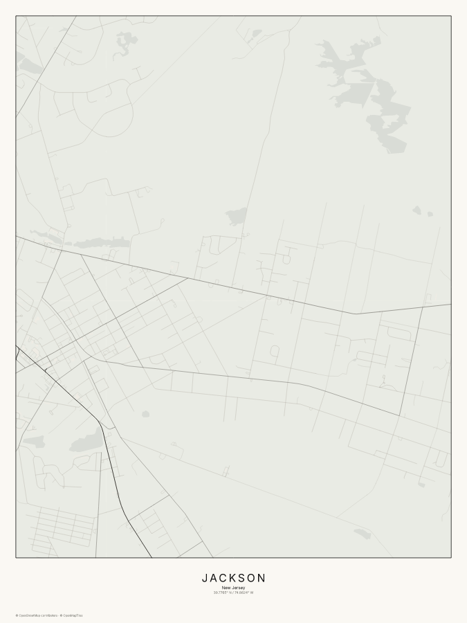 Jackson map poster, classic style