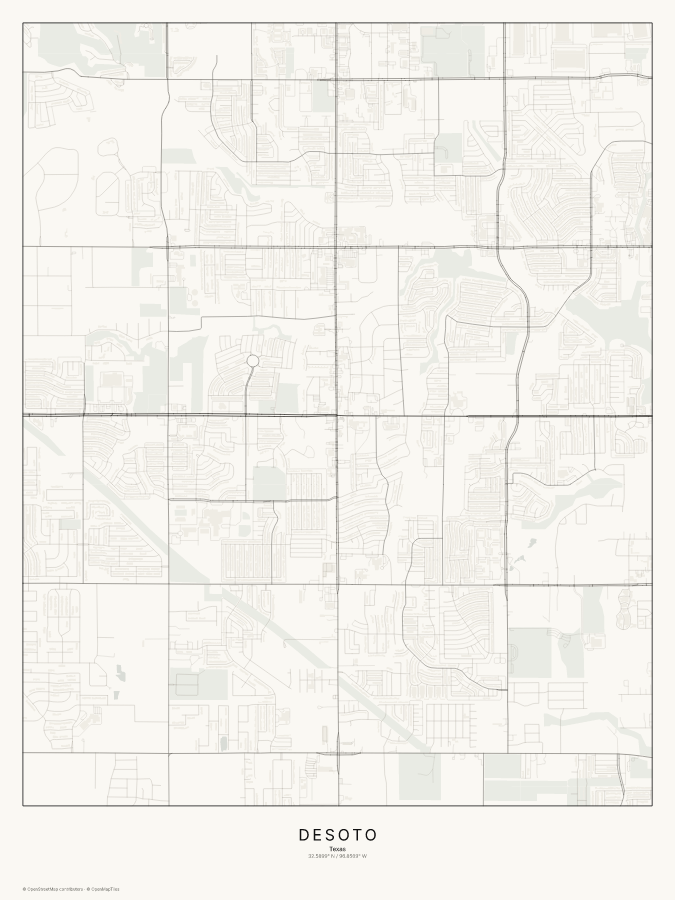 DeSoto map poster, classic style