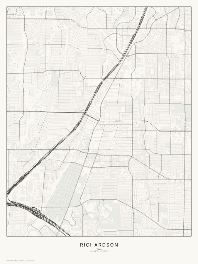 Richardson map poster, classic style