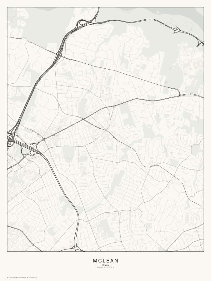 McLean map poster, classic style