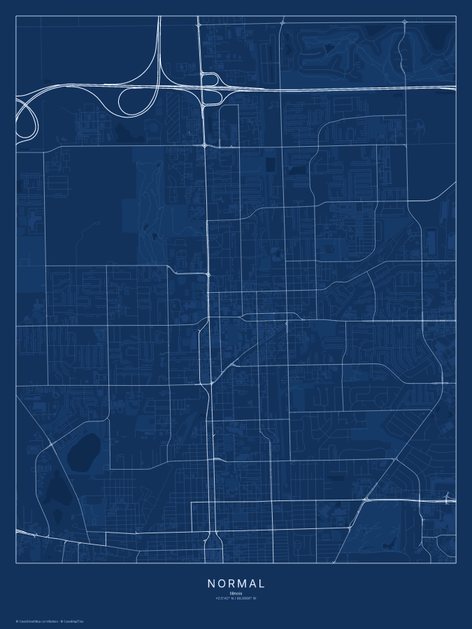 Normal map poster, blueprint style