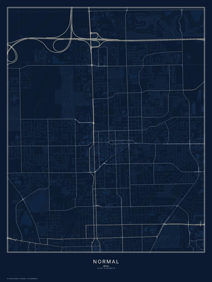 Normal map poster, midnight style
