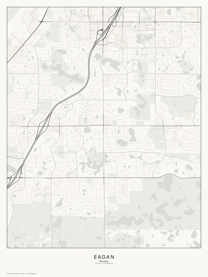 Eagan map poster, classic style