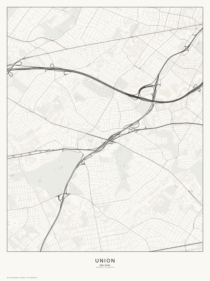 Union map poster, classic style